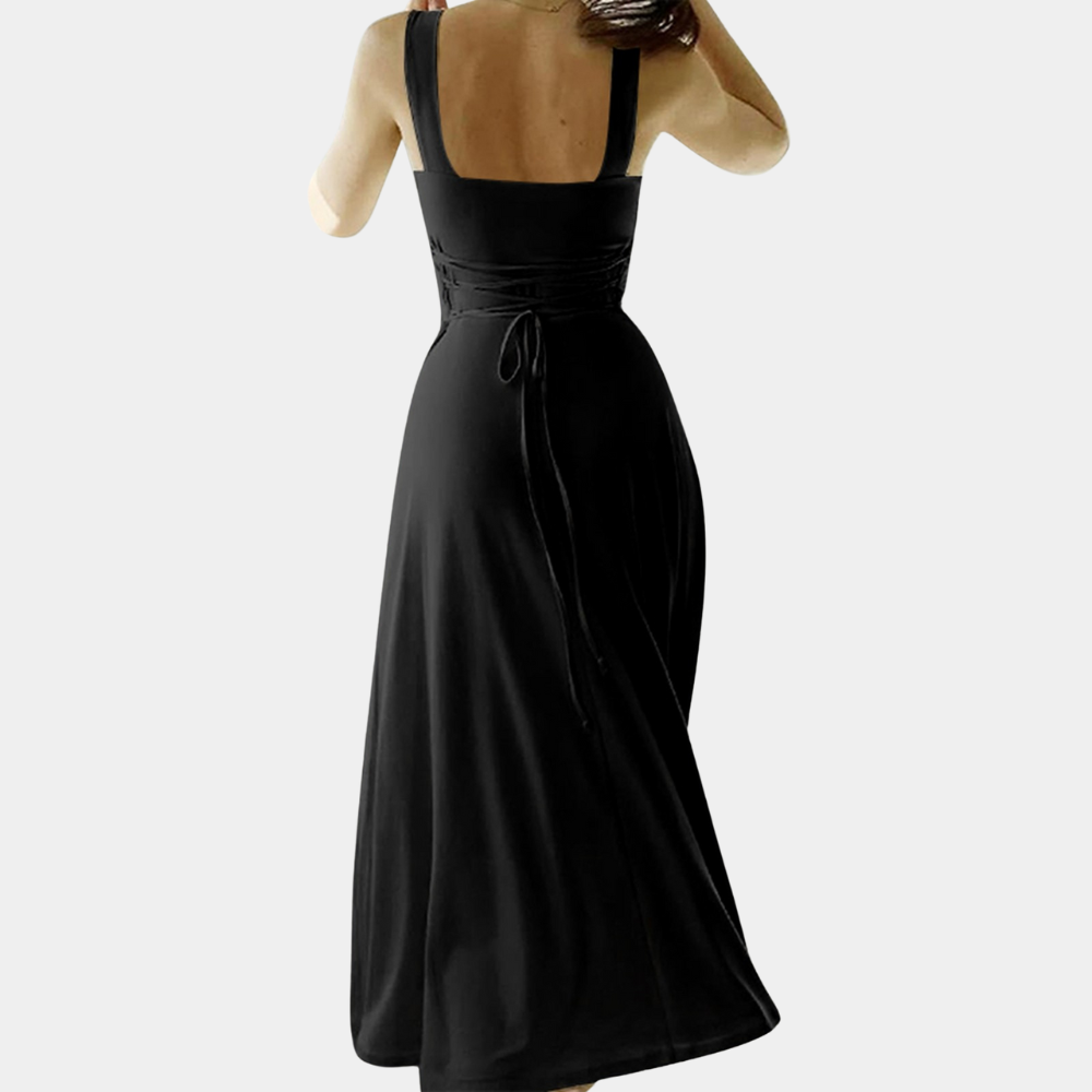 Isabelle | Elegante midi-jurk met taille vetersluiting voor dames