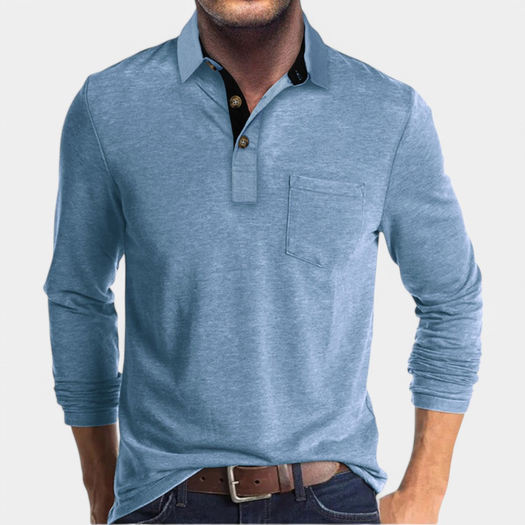 Heren overhemd van katoen met knoopsluiting en borstzak in meerdere kleuren, ideaal voor casual en dagelijkse outfits