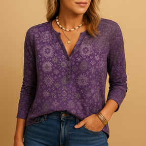 Dames zomerblouse met elegante pasvorm en luchtige stof, ideaal voor warme zomerdagen en casual gelegenheden