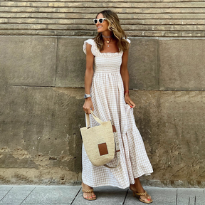 Livia | Lange mouwloze zomerjurk voor dames