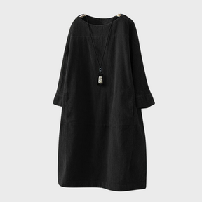 Lianne | Stijlvolle corduroy zomerjurk met korte mouwen voor dames