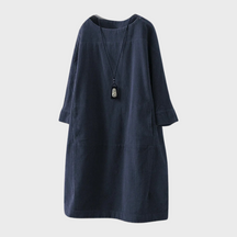 Lianne | Stijlvolle corduroy zomerjurk met korte mouwen voor dames