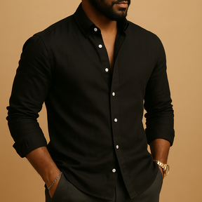 Lichtgewicht overhemd voor heren met ademende stof en tijdloos design, ideaal voor zowel casual als zakelijke outfits.