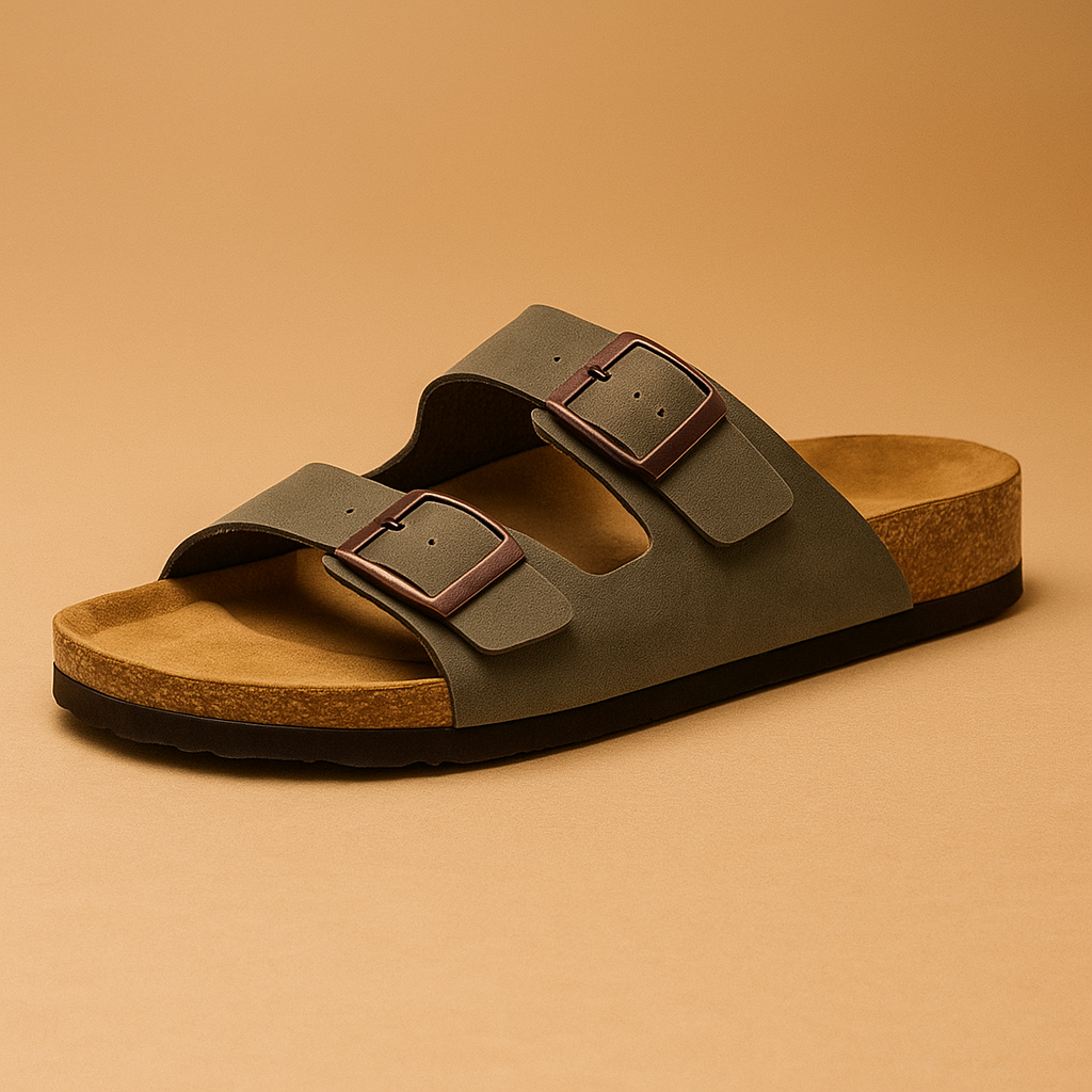 Vintage sandalen voor dames in Arizona-stijl met dubbele band en stevige zool, geschikt voor dagelijks gebruik en zomerse gelegenheden.