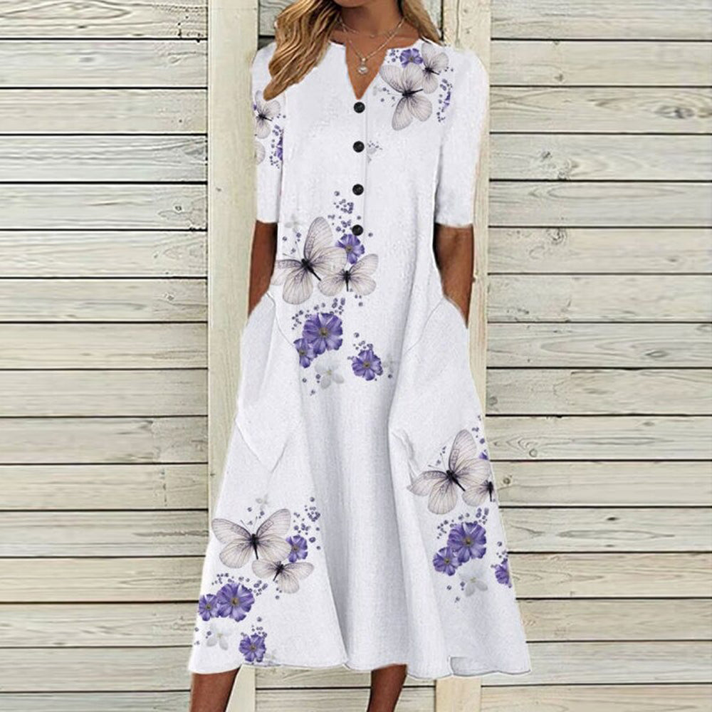 Lotte | Bloemenjurk met luchtige pasvorm voor dames