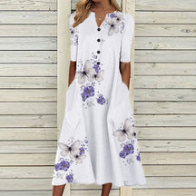 Lotte | Bloemenjurk met luchtige pasvorm voor dames