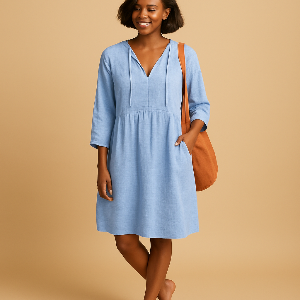 Zomerse midi-jurk voor dames met korte mouwen in wit, groen of lichtblauw, ideaal voor casual of formele gelegenheden.