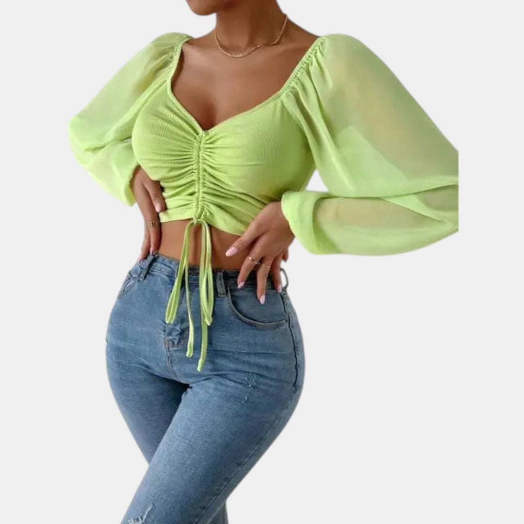 Damesjurkje met zoethart halslijn, koorddetail en aansluitende pasvorm, perfect voor casual en feestelijke gelegenheden