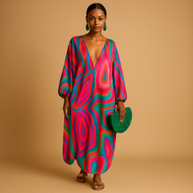 Boho maxi-jurk voor dames in lichte stof, ideaal voor zomerse dagen, festivals en stranduitjes