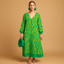 Boho maxi-jurk voor dames in lichte stof, ideaal voor zomerse dagen, festivals en stranduitjes