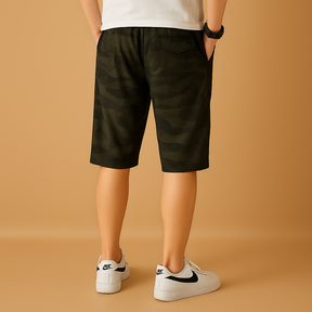 Heren camouflage cargo shorts met meerdere zakken en loose fit, perfect voor wandelen, kamperen of dagelijks gebruik.