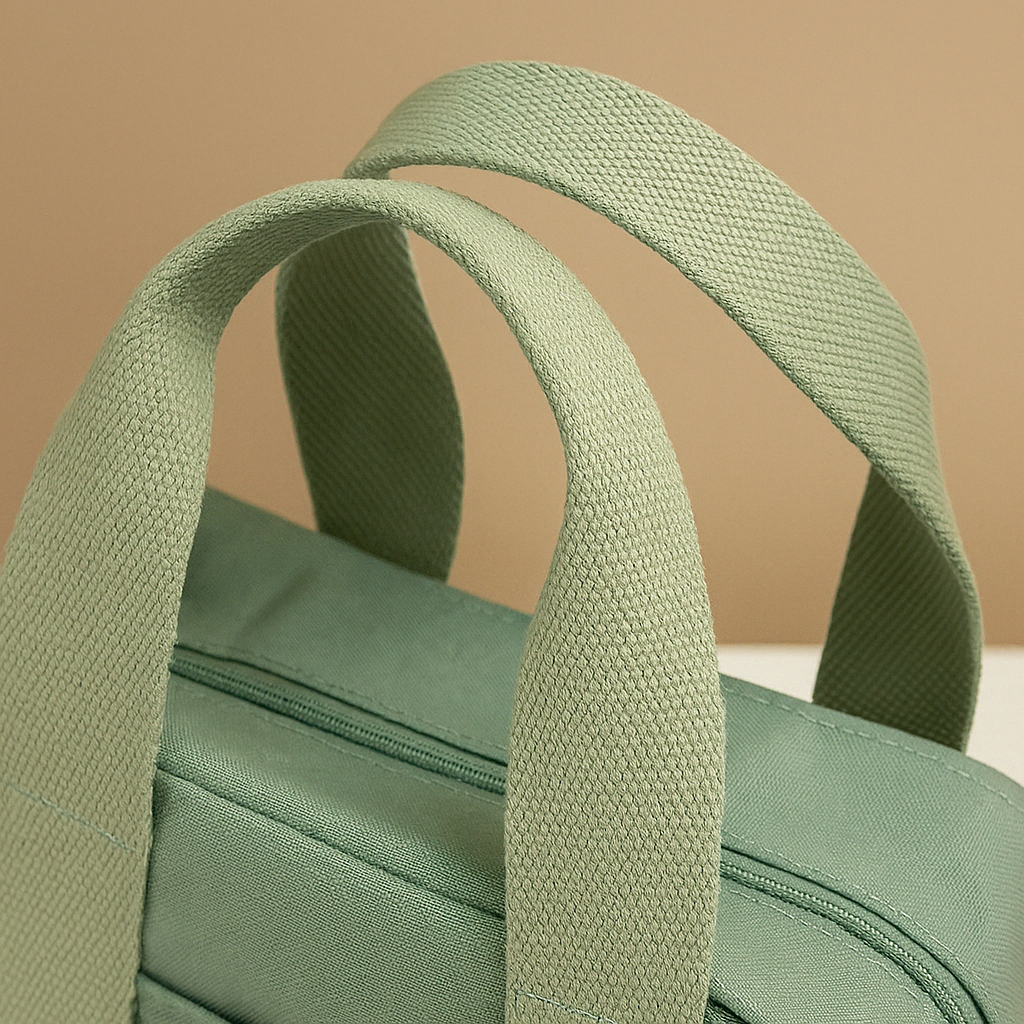 Canvas schoudertas voor dames met meerdere vakken, verstelbare schouderriem en compacte indeling, ideaal voor dagelijks gebruik.