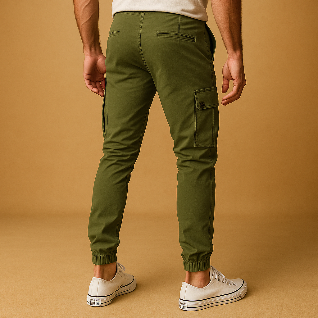 Cargo broek met meerdere zakken voor heren in groen, beige, zwart of grijs, geschikt voor avontuur en dagelijks gebruik