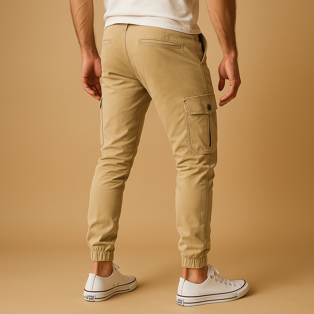 Cargo broek met meerdere zakken voor heren in groen, beige, zwart of grijs, geschikt voor avontuur en dagelijks gebruik