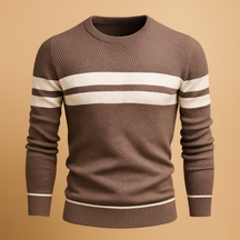 Casual heren trui met ronde hals, gemaakt van zachte katoenmix. Perfect voor frisse dagen in de herfst en winter, eenvoudig te combineren met elke outfit.