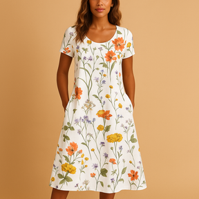 Casual bloemenjurk voor dames met flatterende pasvorm en verfijnde details. Perfect voor dagelijks gebruik en formele gelegenheden.