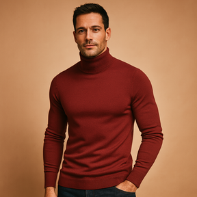Comfortabele coltrui voor heren met slanke pasvorm en klassiek ontwerp, ideaal voor casual, werk en formele gelegenheden in de herfst en winter.