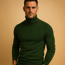 Comfortabele coltrui voor heren met slanke pasvorm en klassiek ontwerp, ideaal voor casual, werk en formele gelegenheden in de herfst en winter.