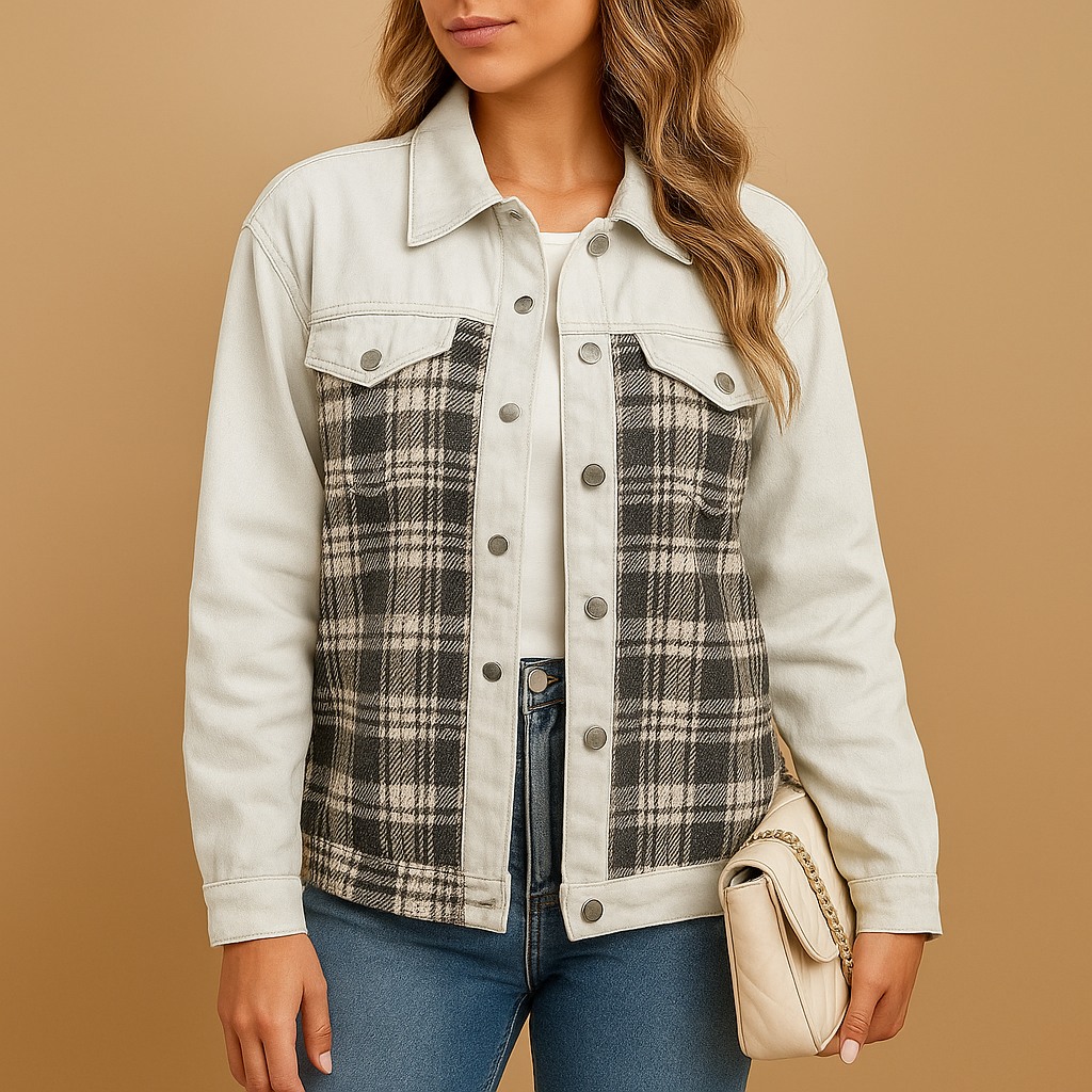 Comfortabele damesjas van ademend textiel met ruime pasvorm en zijzakken, ideaal voor casual en geklede outfits.