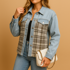 Comfortabele damesjas van ademend textiel met ruime pasvorm en zijzakken, ideaal voor casual en geklede outfits.