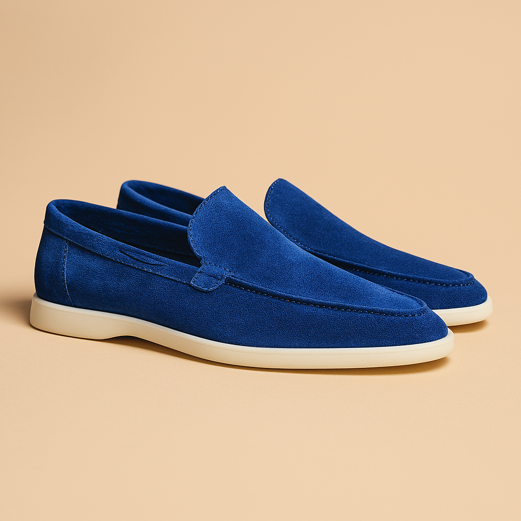 Comfortabele instapschoenen voor heren met suède-look, elastische inzetstukken en antislipzool, geschikt voor dagelijks gebruik en casual outfits.