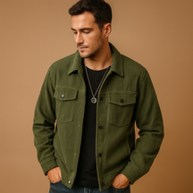 Corduroy jas voor heren met klassiek design en comfortabele pasvorm, ideaal voor dagelijks gebruik en casual outfits.