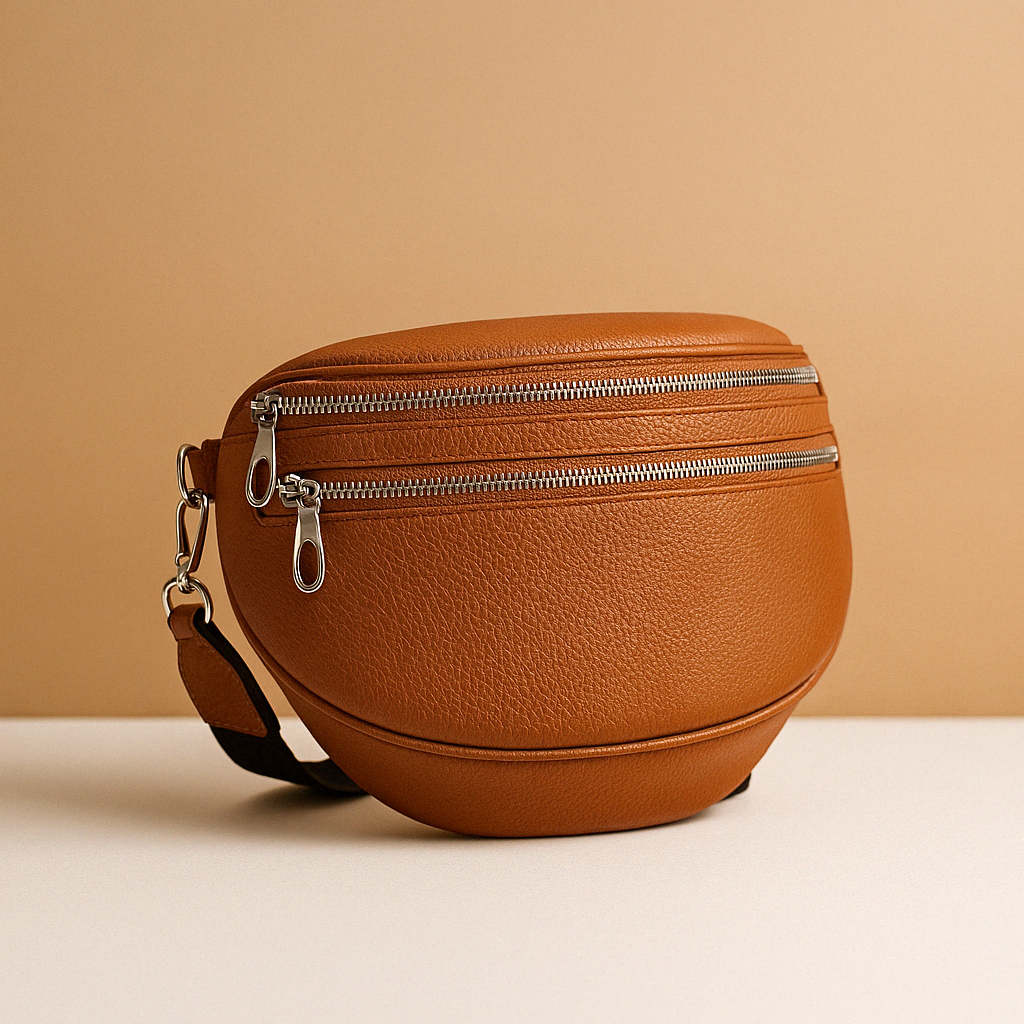 Crossbodytas voor dames met dubbele ritssluiting en overzichtelijk interieur, ideaal voor dagelijks gebruik, werk en formele gelegenheden.