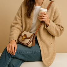 Crossbodytas voor dames met tijdloos ontwerp, klepsluiting en verfijnd interieur, geschikt voor dagelijks gebruik of avondgelegenheden.