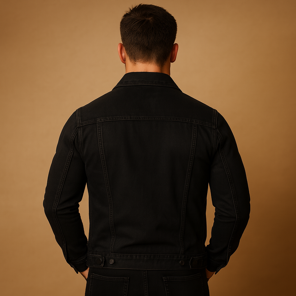 Stijlvol denim spijkerjack voor heren met borst- en zijzakken, ideaal voor dagelijks gebruik of frisse zomeravonden.