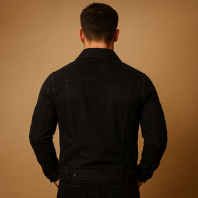Stijlvol denim spijkerjack voor heren met borst- en zijzakken, ideaal voor dagelijks gebruik of frisse zomeravonden.