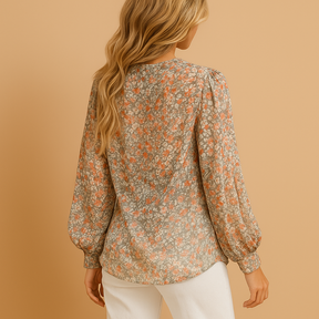 Dames blouse met lange mouwen en klassieke pasvorm, ideaal voor werk of casual gelegenheden in de lente en zomer