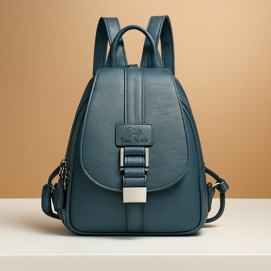 Elegante dames rugzak met minimalistisch design en stevig model, ideaal voor dagelijks gebruik, werk en reizen.