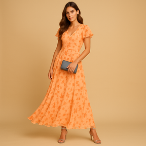 Elegante midi-jurk voor dames met flatterende pasvorm, geschikt voor werk en avondgelegenheden