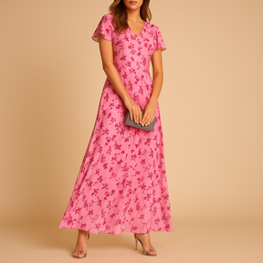 Elegante midi-jurk voor dames met flatterende pasvorm, geschikt voor werk en avondgelegenheden