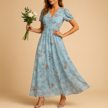 Elegante midi-jurk voor dames met flatterende pasvorm, geschikt voor werk en avondgelegenheden