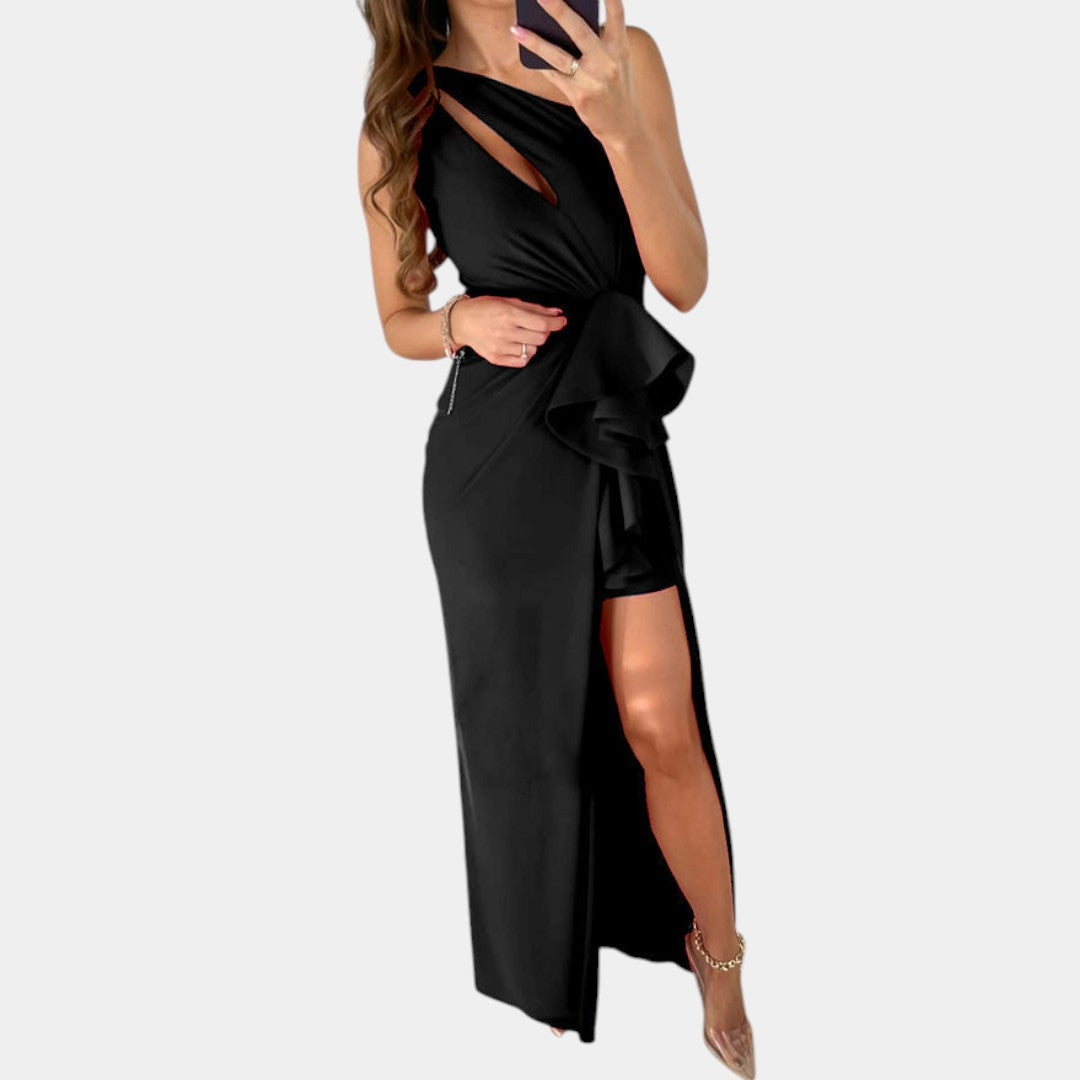 Open shoulder damesjurk met elegant ontwerp en vloeiende lijnen, perfect voor bruiloften, avondfeesten en formele gelegenheden