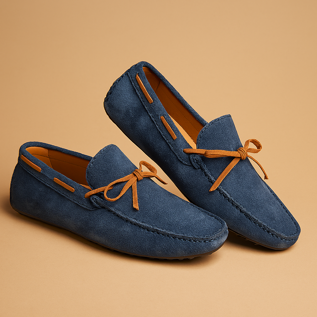 Elegante instappers voor heren met ademende afwerking, slip-on design en antislipzool – perfect voor dagelijks gebruik of formele gelegenheden.