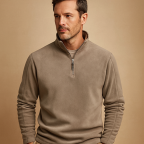 Fleece pullover voor heren met halve rits, zachte stof en comfortabele pasvorm. Ideaal voor koude dagen, casual gebruik en outdoor activiteiten.