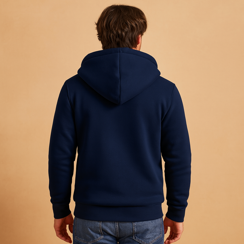 Warme fleece heren trui met bontvoering, comfortabele pasvorm en tijdloos design. Ideaal voor koude dagen, zowel casual als semi-formeel te dragen.