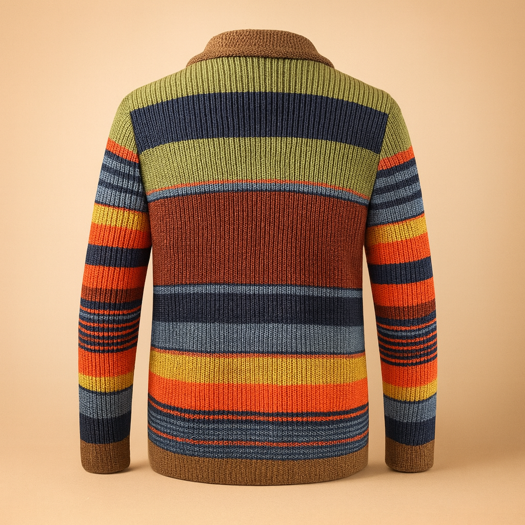 Gebreid vintage heren vest met knopen, grof gebreid en comfortabel. Ideaal voor casual en formele looks in de herfst en winter.