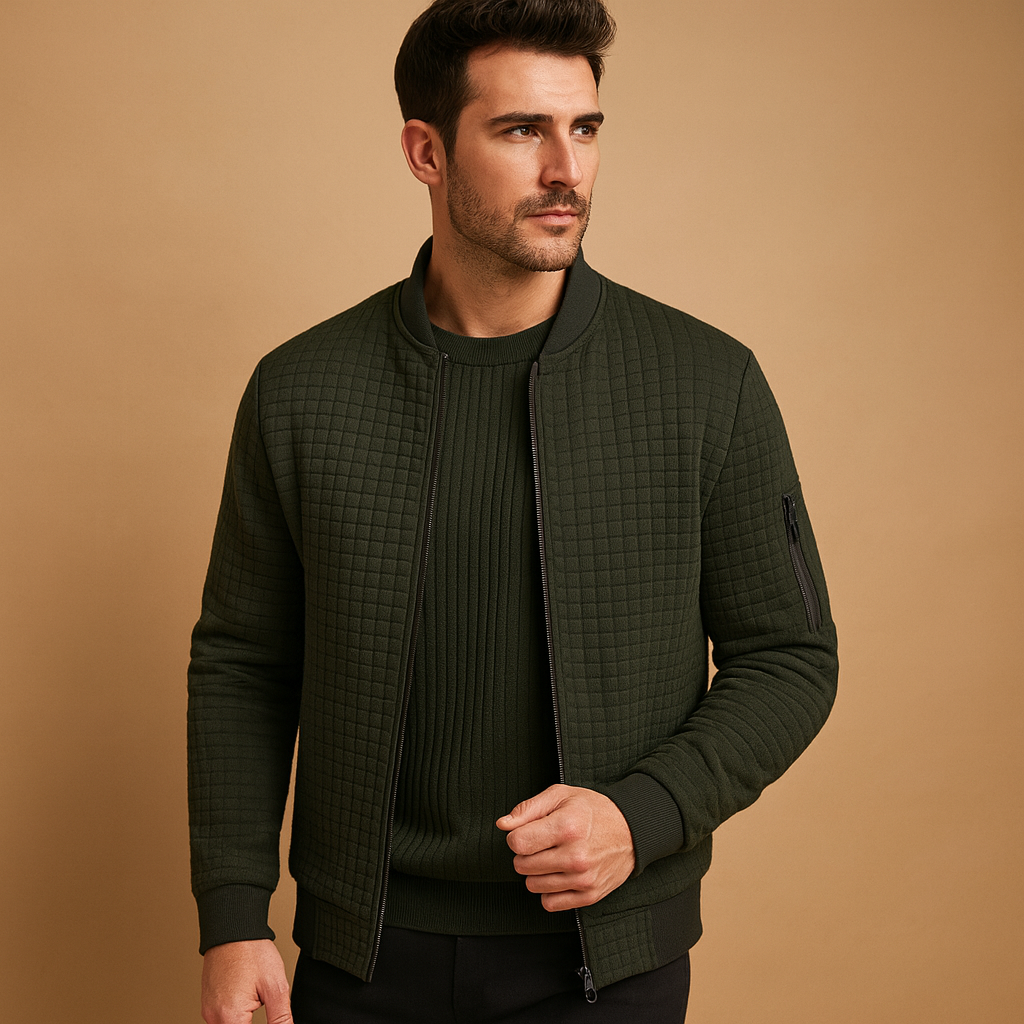 Gebreide heren trui met halve rits, kabelpatroon en regular fit. Comfortabel en stijlvol, ideaal voor herfst- en winterdagen.