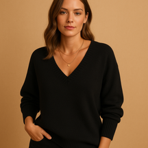 Stijlvolle damestrui met V-hals en slanke pasvorm, geschikt voor dagelijks gebruik en kantoorlooks