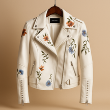 Getailleerd leren jack voor dames van hoogwaardig leer met ritszakken. Tijdloos, stijlvol en ideaal voor casual en elegante outfits.