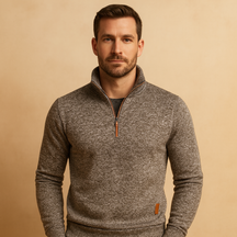 Heren trui met rits in moderne stijl, verkrijgbaar in meerdere kleuren. Comfortabel en ideaal voor casual en verfijnde looks in de herfst en winter.