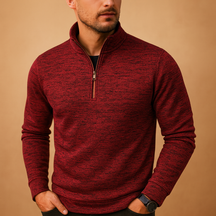 Heren trui met rits in moderne stijl, verkrijgbaar in meerdere kleuren. Comfortabel en ideaal voor casual en verfijnde looks in de herfst en winter.