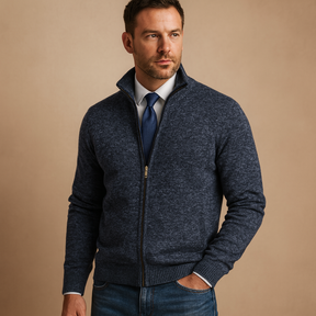 Heren vest met rits in een moderne en comfortabele stijl, ideaal voor casual en sportieve outfits tijdens de herfst en winter.