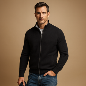 Heren vest met rits in een moderne en comfortabele stijl, ideaal voor casual en sportieve outfits tijdens de herfst en winter.