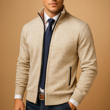 Heren vest met rits in een moderne en comfortabele stijl, ideaal voor casual en sportieve outfits tijdens de herfst en winter.