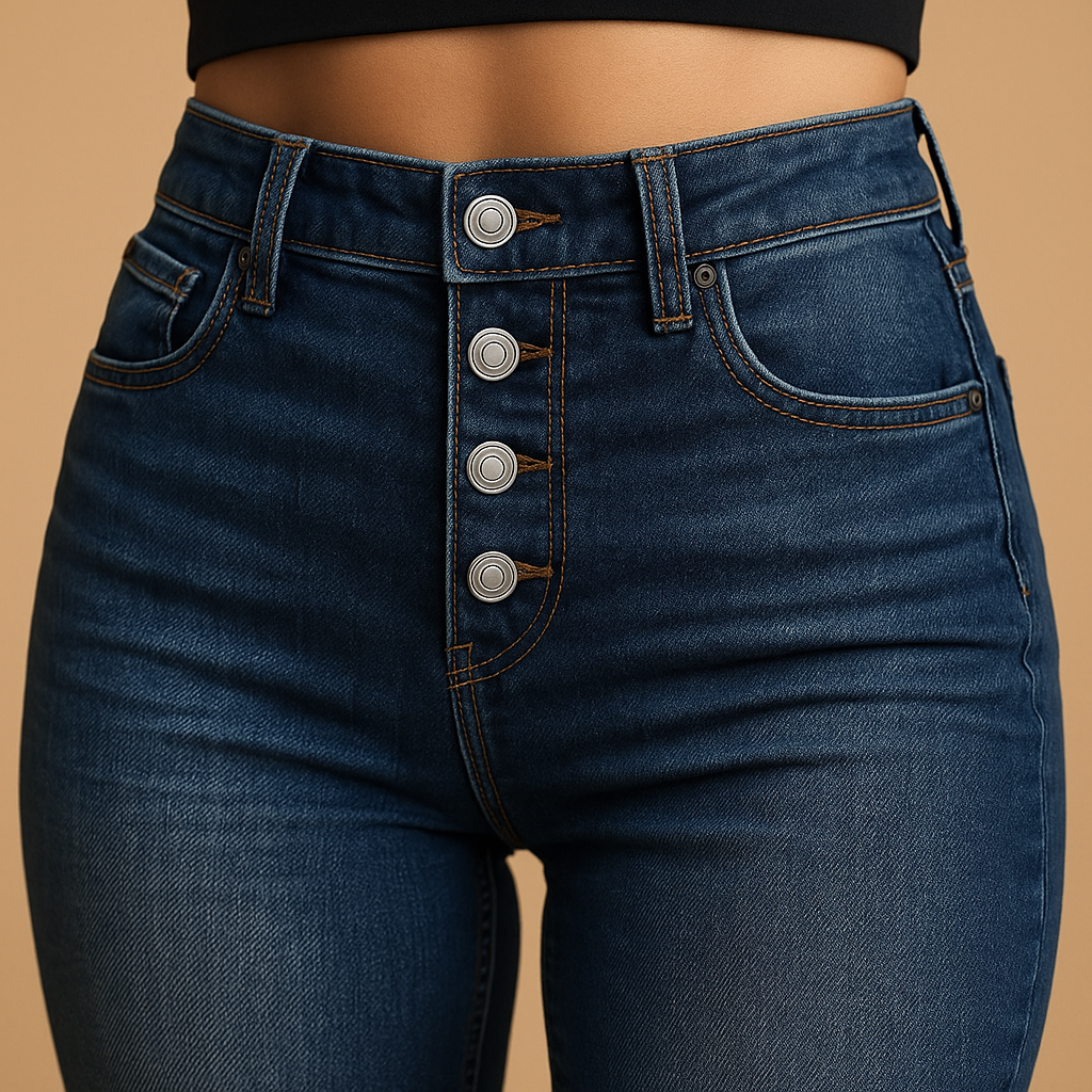 High-waisted jeans voor dames met losse pasvorm, ideaal voor casual outfits en dagelijks comfort. Perfect te combineren met tops of truien.