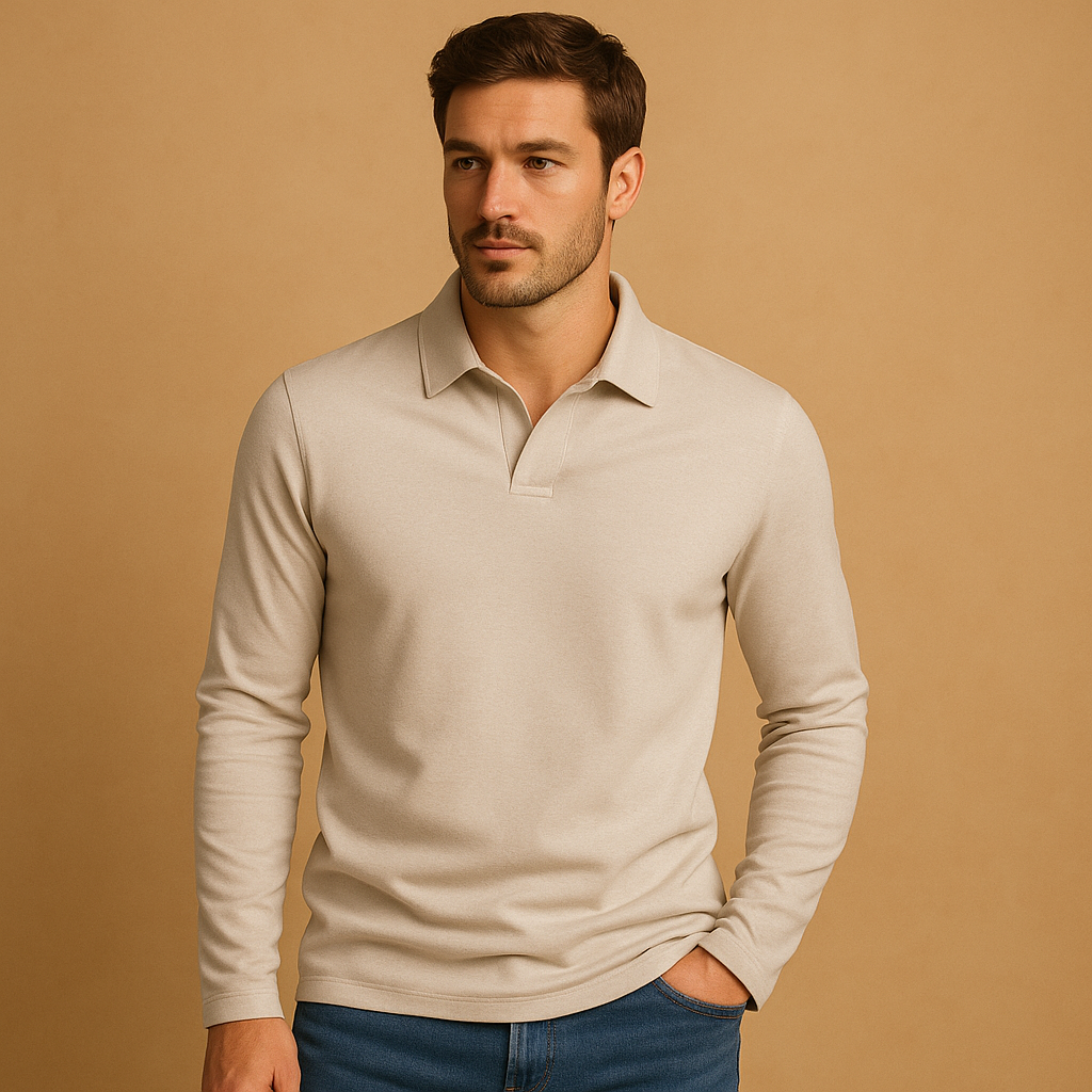 Heren poloshirt van katoen met klassieke pasvorm, ideaal voor warme dagen, casual en semi-formele outfits.